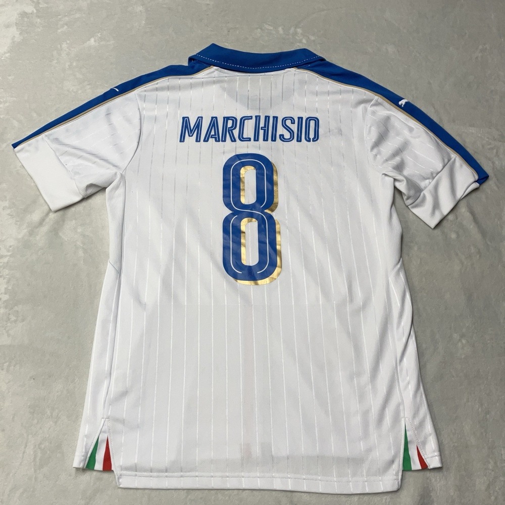 2016 Italy National Team Marchisio #8 Puma Soccer Jersey Away Mens Medium